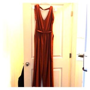“A New Day” Burgundy Orange 🍊 Jumpsuit